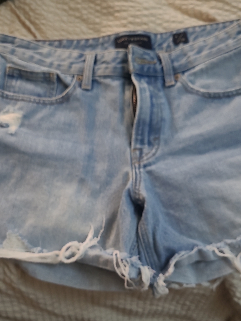 Lucky Brand Light Blue Distressed Denim Shorts
